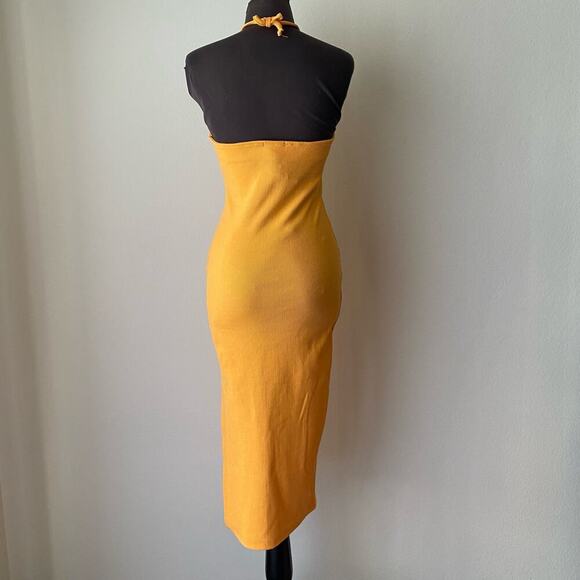 Nasty Gal sz 6 halter ribbed tube midi dress NWT‎ - Picture 6 of 11